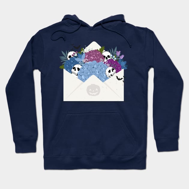 Step into a bewitching world of floral wonders this Halloween season! Hoodie by Riczdodo